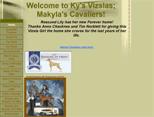 Tablet Screenshot of kys-vizslas.com